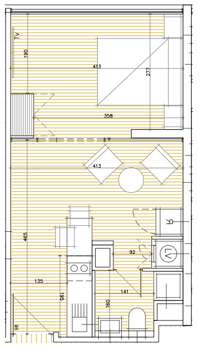Plano técnico del modelo B10 del Edificio Don Tomás